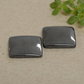 9,69 ct natürliche grauer Hämatit-Edelsteine, Quadrat, Lichtundurchlässig