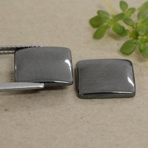 9,69 ct natürliche grauer Hämatit-Edelsteine, Quadrat, Lichtundurchlässig
