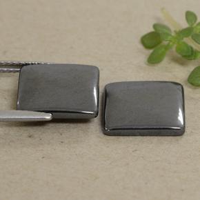 9,72 ct natürliche grauer Hämatit-Edelsteine, Quadrat, Lichtundurchlässig