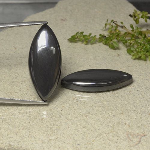 48.08 ct natürliche Mittelgrau Hematit-Edelsteine, Marquise, Lichtundurchlässig