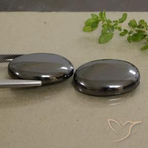 49.07 ct natürliche Mittelgrau Hematit-Edelsteine, Oval, Lichtundurchlässig