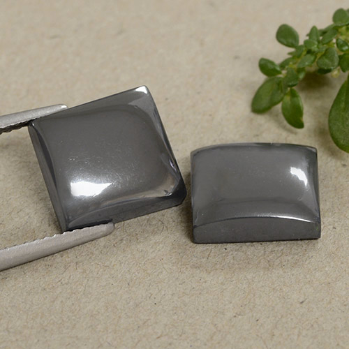 14.82 ct natürliche Mittelgrau Hematit-Edelsteine, Quadrat, Lichtundurchlässig