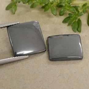 9,68 ct natürliche grauer Hämatit-Edelsteine, Quadrat, Lichtundurchlässig