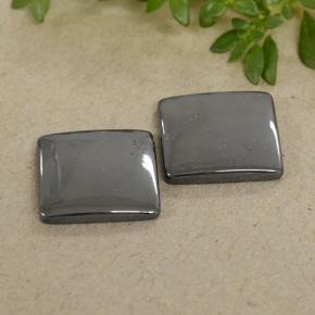 9,68 ct natürliche grauer Hämatit-Edelsteine, Quadrat, Lichtundurchlässig