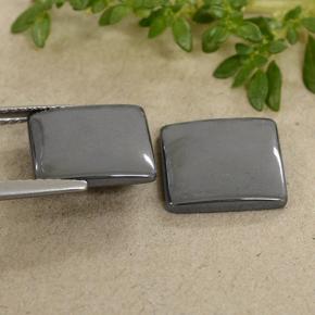 9,68 ct natürliche grauer Hämatit-Edelsteine, Quadrat, Lichtundurchlässig
