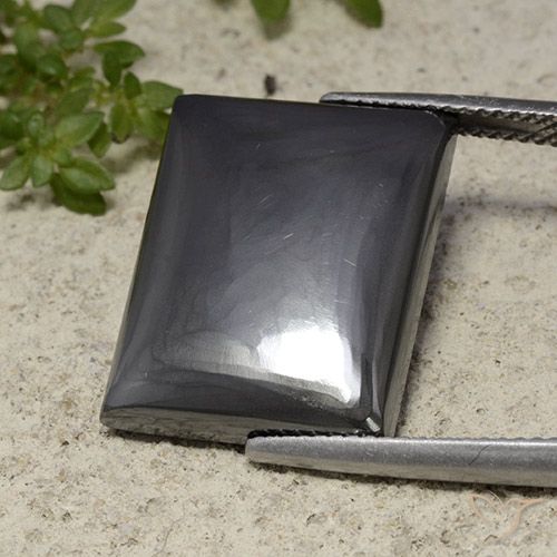 23.96ct Natürlicher Schwarz-Grau Hematit, Baguette, Lichtundurchlässig