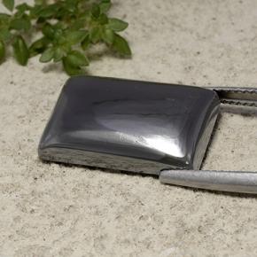 9,17 ctw natürlicher Schwarz-Grau Hematit, Baguette, Lichtundurchlässig