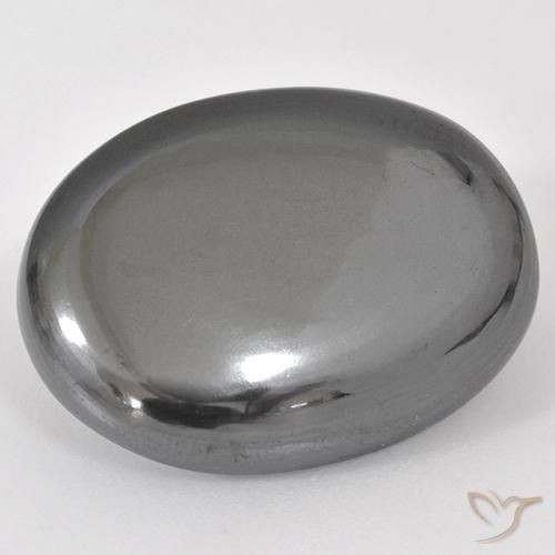 38.86ct Natürlicher Mittelgrau Hematit, Oval, Lichtundurchlässig