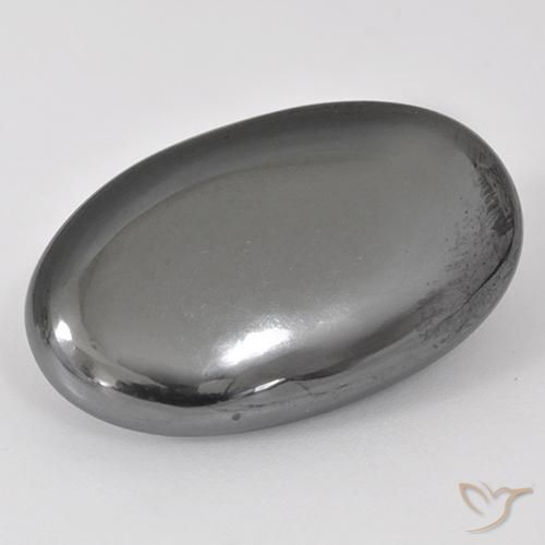 27.13ct Natürlicher Mittelgrau Hematit, Oval, Lichtundurchlässig