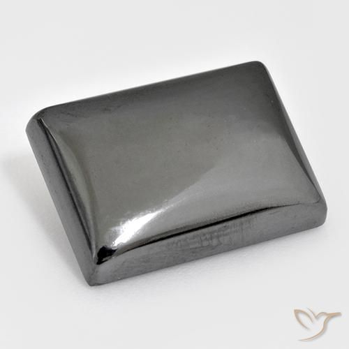 9,17 ctw natürlicher silbergrau Hematit, Baguette, Lichtundurchlässig