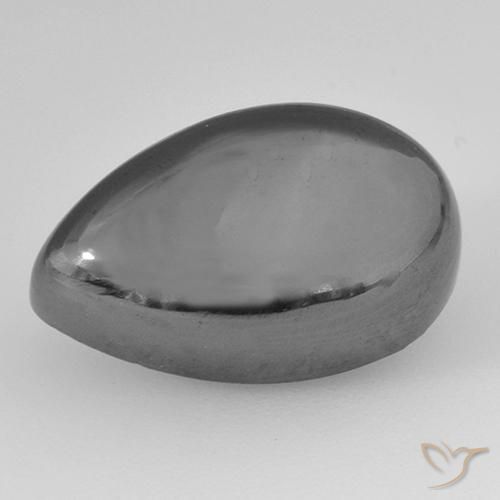 14.37ct Natürlicher Mittelgrau Hematit, Birnenform, Lichtundurchlässig