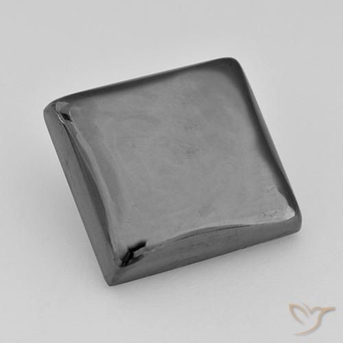 23.29ct Natürlicher silbergrau Hematit, Quadrat, Lichtundurchlässig