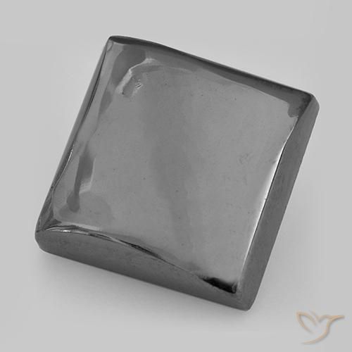 25.13ct Natürlicher Mittelgrau Hematit, Quadrat, Lichtundurchlässig