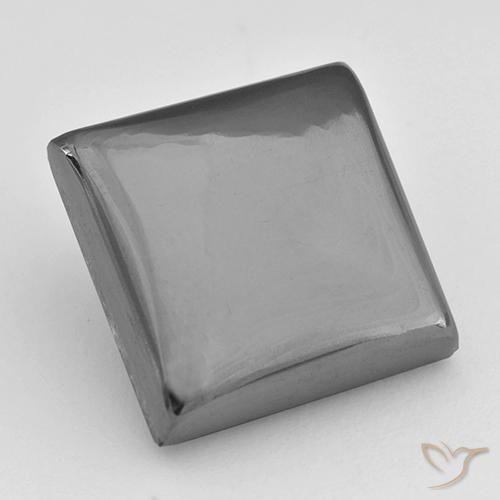 27.30ct Natürlicher Mittelgrau Hematit, Quadrat, Lichtundurchlässig