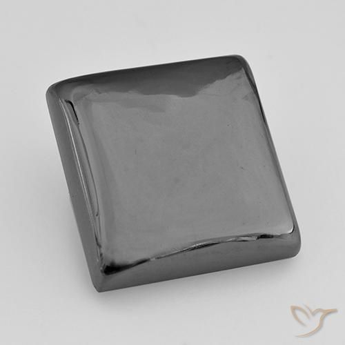 20.49ct Natürlicher silbergrau Hematit, Quadrat, Lichtundurchlässig