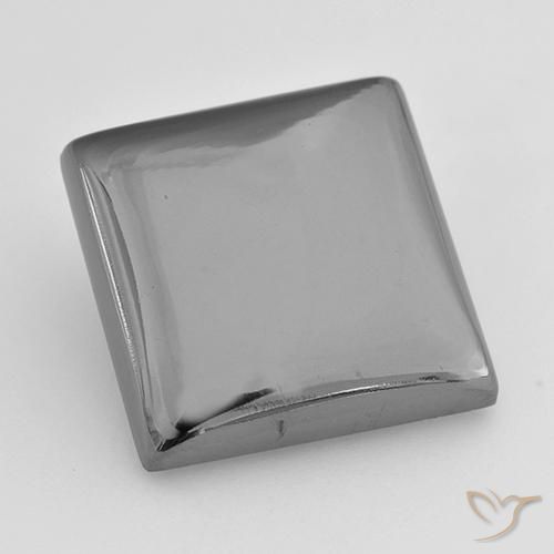 20.88ct Natürlicher silbergrau Hematit, Quadrat, Lichtundurchlässig