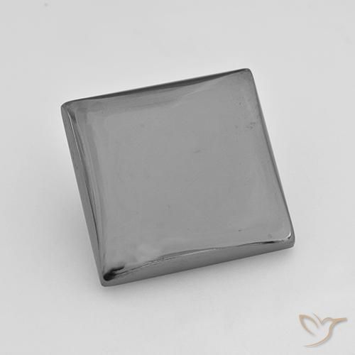 20.31ct Natürlicher Mittelgrau Hematit, Quadrat, Lichtundurchlässig