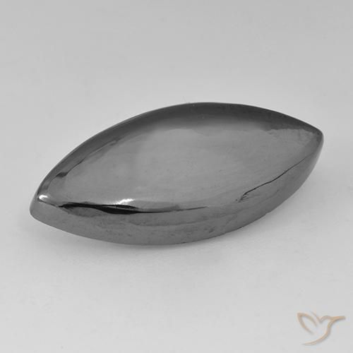 23.24ct Natürlicher Mittelgrau Hematit, Marquise, Lichtundurchlässig