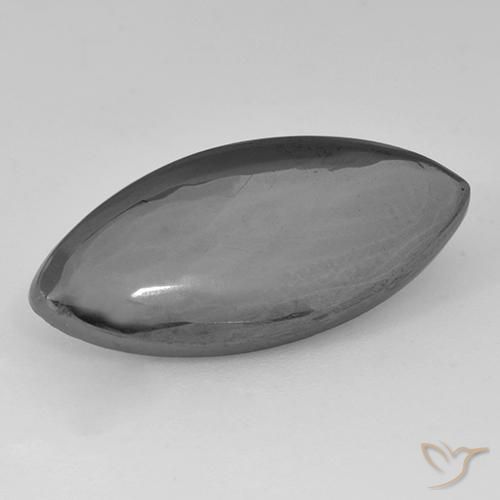 14.12ct Natürlicher Mittelgrau Hematit, Marquise, Lichtundurchlässig
