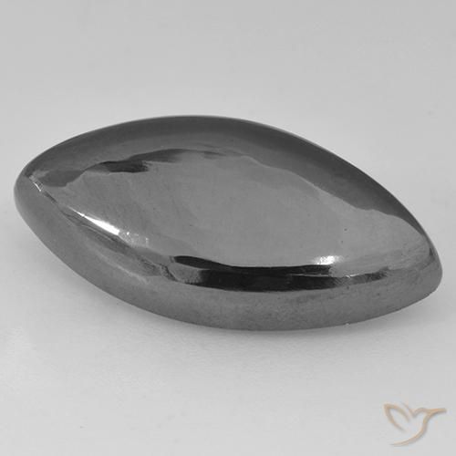 19.85ct Natürlicher Mittelgrau Hematit, Marquise, Lichtundurchlässig