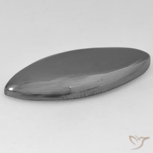 9,17 ctw natürlicher silbergrau Hematit, Marquise, Lichtundurchlässig
