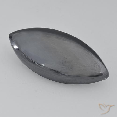 24.18ct Natürlicher silbergrau Hematit, Marquise, Lichtundurchlässig