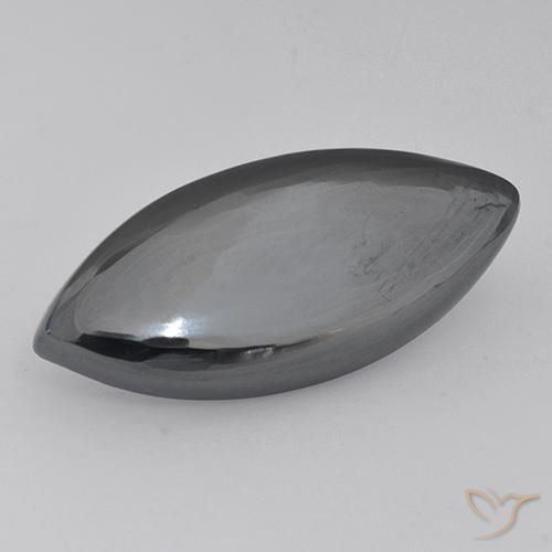 9,17 ctw natürlicher silbergrau Hematit, Marquise, Lichtundurchlässig
