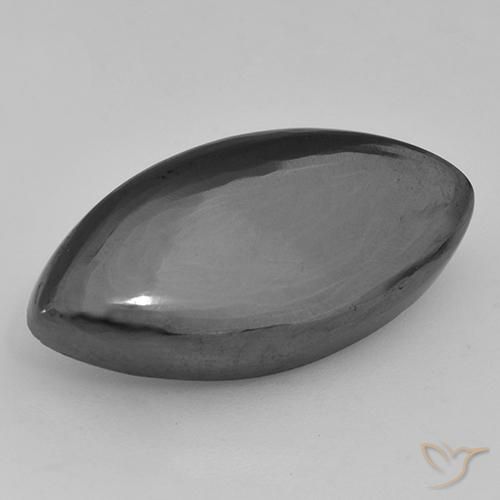 21.59ct Natürlicher Mittelgrau Hematit, Marquise, Lichtundurchlässig
