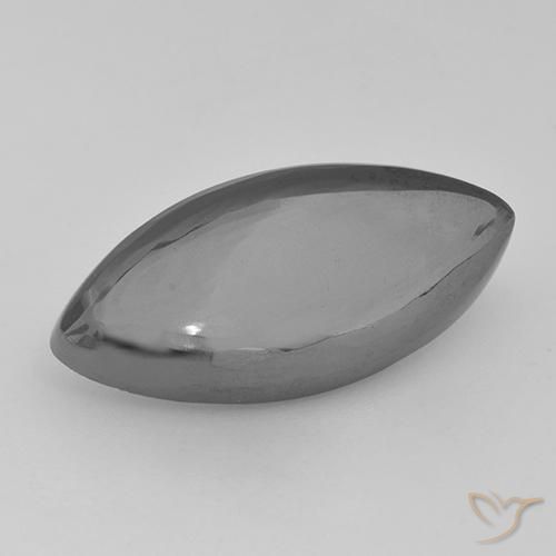 19.46ct Natürlicher silbergrau Hematit, Marquise, Lichtundurchlässig