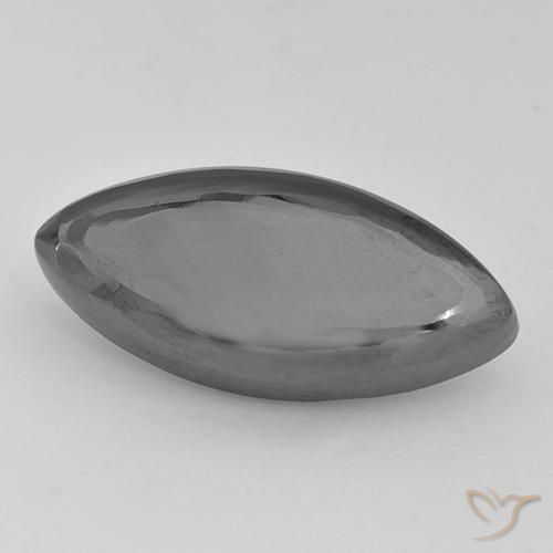 9,17 ctw natürlicher silbergrau Hematit, Marquise, Lichtundurchlässig