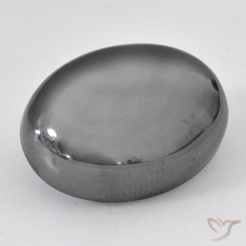 29.40ct Natürlicher Mittelgrau Hematit, Oval, Lichtundurchlässig