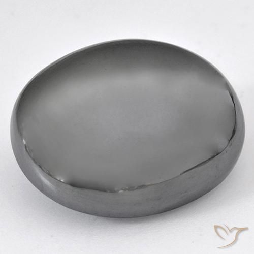 47.89ct Natürlicher Mittelgrau Hematit, Oval, Lichtundurchlässig