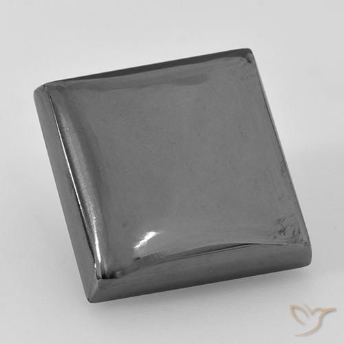 24.04ct Natürlicher silbergrau Hematit, Quadrat, Lichtundurchlässig
