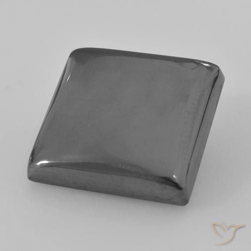 23.73ct Natürlicher Mittelgrau Hematit, Quadrat, Lichtundurchlässig
