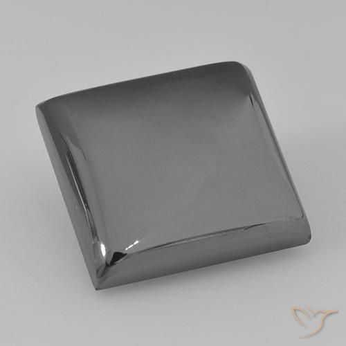 21.70ct Natürlicher Mittelgrau Hematit, Quadrat, Lichtundurchlässig