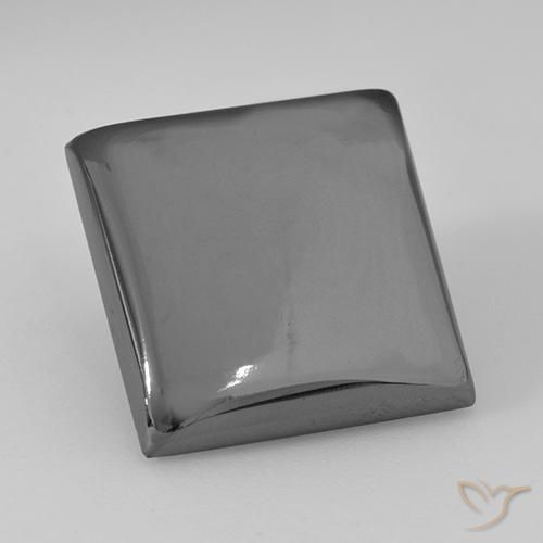 19.66ct Natürlicher silbergrau Hematit, Quadrat, Lichtundurchlässig