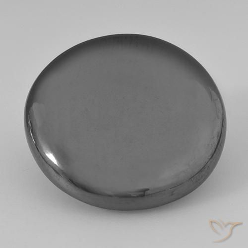 33.19ct Natürlicher Mittelgrau Hematit, Runden, Lichtundurchlässig