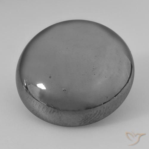 40.78ct Natürlicher silbergrau Hematit, Runden, Lichtundurchlässig