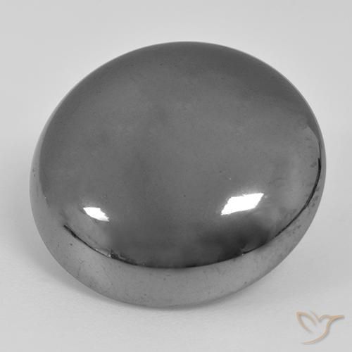 39.41ct Natürlicher Mittelgrau Hematit, Runden, Lichtundurchlässig