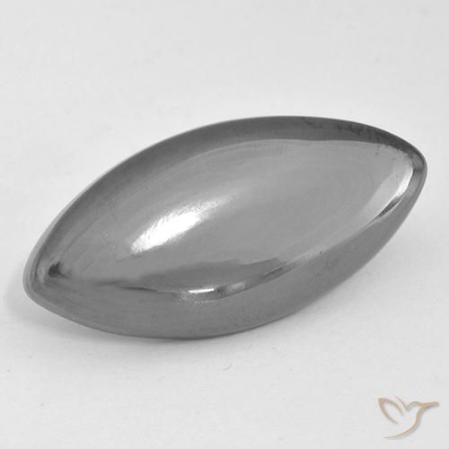 14.86ct Natürlicher Mittelgrau Hematit, Marquise, Lichtundurchlässig