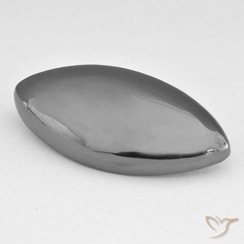 30.85ct Natürlicher silbergrau Hematit, Marquise, Lichtundurchlässig