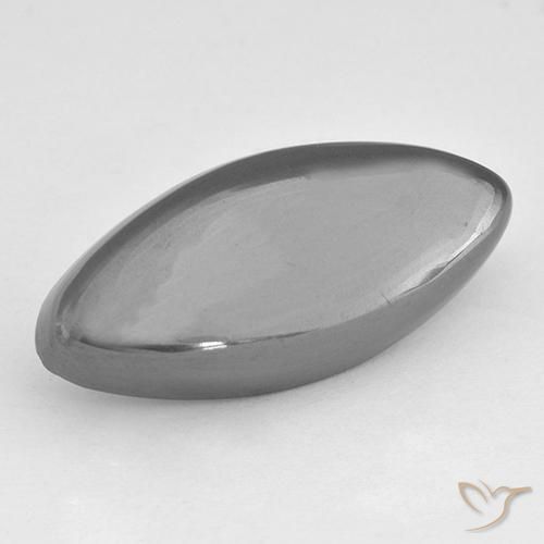 23.44ct Natürlicher Mittelgrau Hematit, Marquise, Lichtundurchlässig