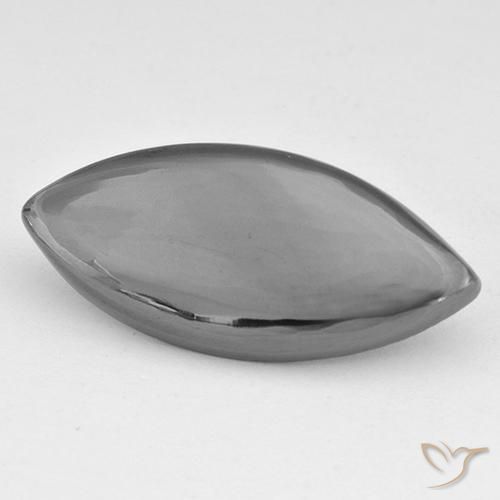 18.06ct Natürlicher silbergrau Hematit, Marquise, Lichtundurchlässig
