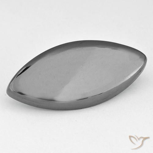 14.60ct Natürlicher silbergrau Hematit, Marquise, Lichtundurchlässig