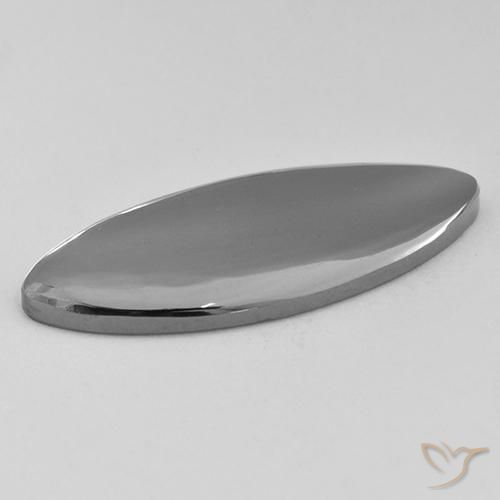 9,17 ctw natürlicher silbergrau Hematit, Marquise, Lichtundurchlässig