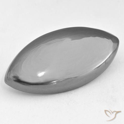 24.20ct Natürlicher silbergrau Hematit, Marquise, Lichtundurchlässig