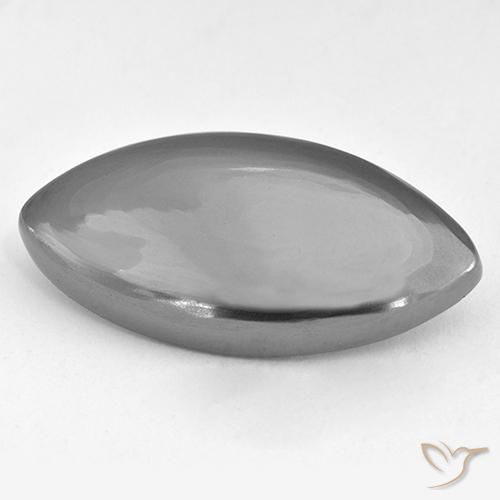 9,17 ctw natürlicher silbergrau Hematit, Marquise, Lichtundurchlässig
