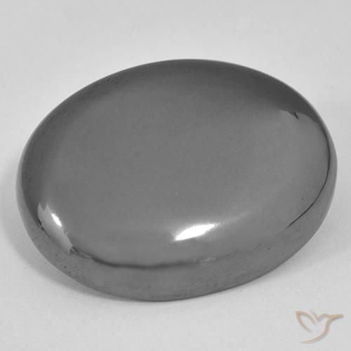 41.45ct Natürlicher Mittelgrau Hematit, Oval, Lichtundurchlässig