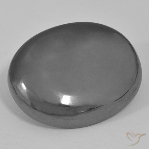 35.61ct Natürlicher Mittelgrau Hematit, Oval, Lichtundurchlässig