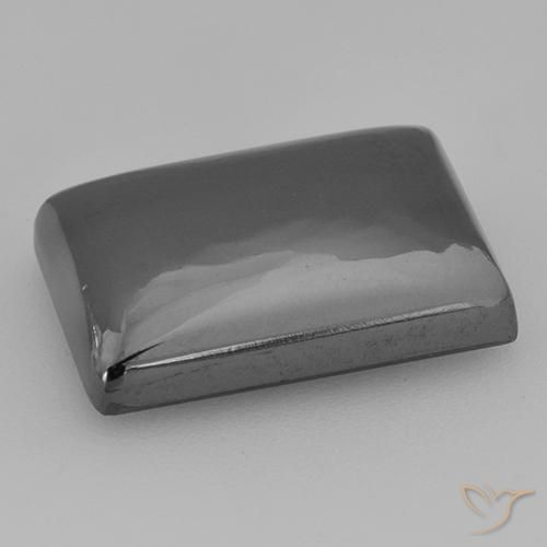 9,17 ctw natürlicher Mittelgrau Hematit, Baguette, Lichtundurchlässig